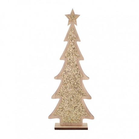 Aulica Weihnachtsbaum dekoration aus holz 14x4x35,5cm  