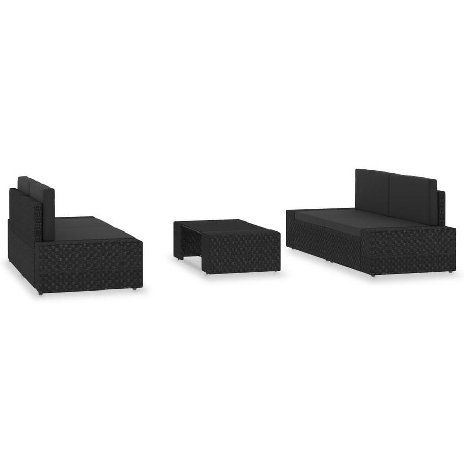 VidaXL set divani da giardino Polirattan  