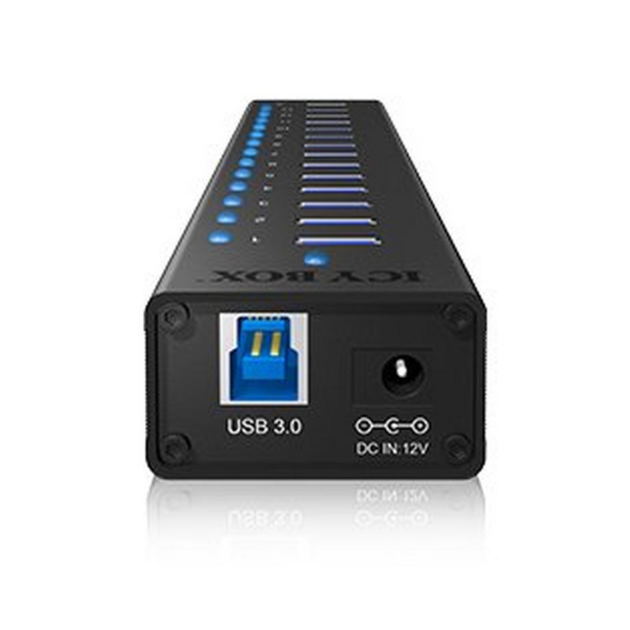 ICY Box  IB-AC6113 USB 3.2 Gen 1 (3.1 Gen 1) Type-B 5000 Mbit/s Nero 