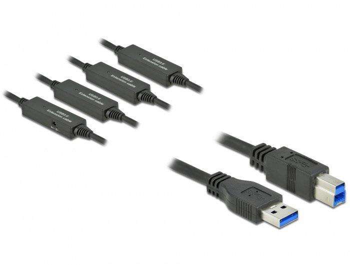 DeLock  85382 câble USB 20 m USB 3.2 Gen 1 (3.1 Gen 1) USB A USB B Noir 