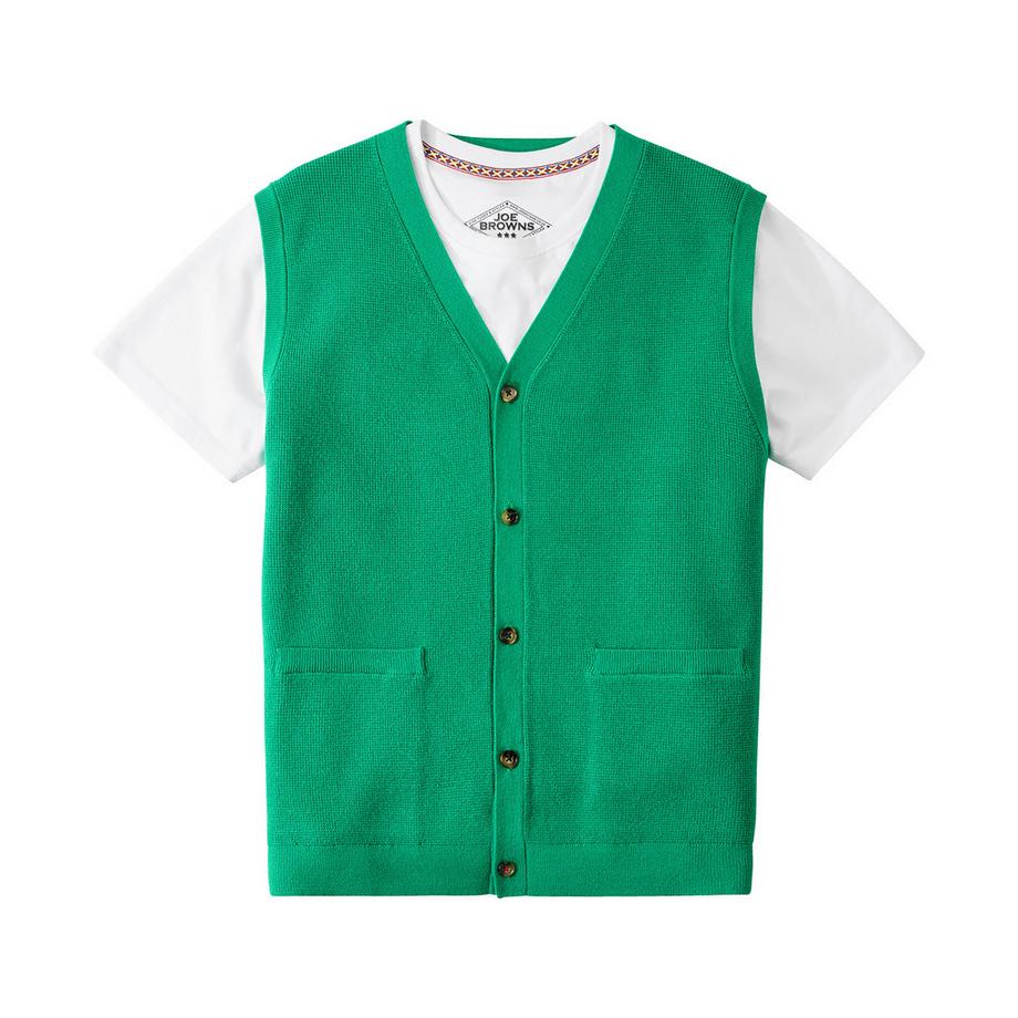 Joe Browns Gilet Tricoté Chic Polyvalent à Boutons  