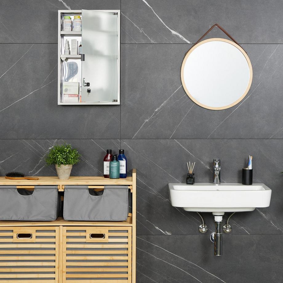 Northix Medikamentenschrank, abschließbar, 3 Fächer  