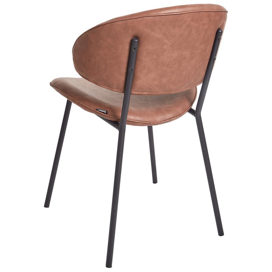 Beliani Esszimmerstuhl 2er Set aus Kunstleder Retro KIANA  