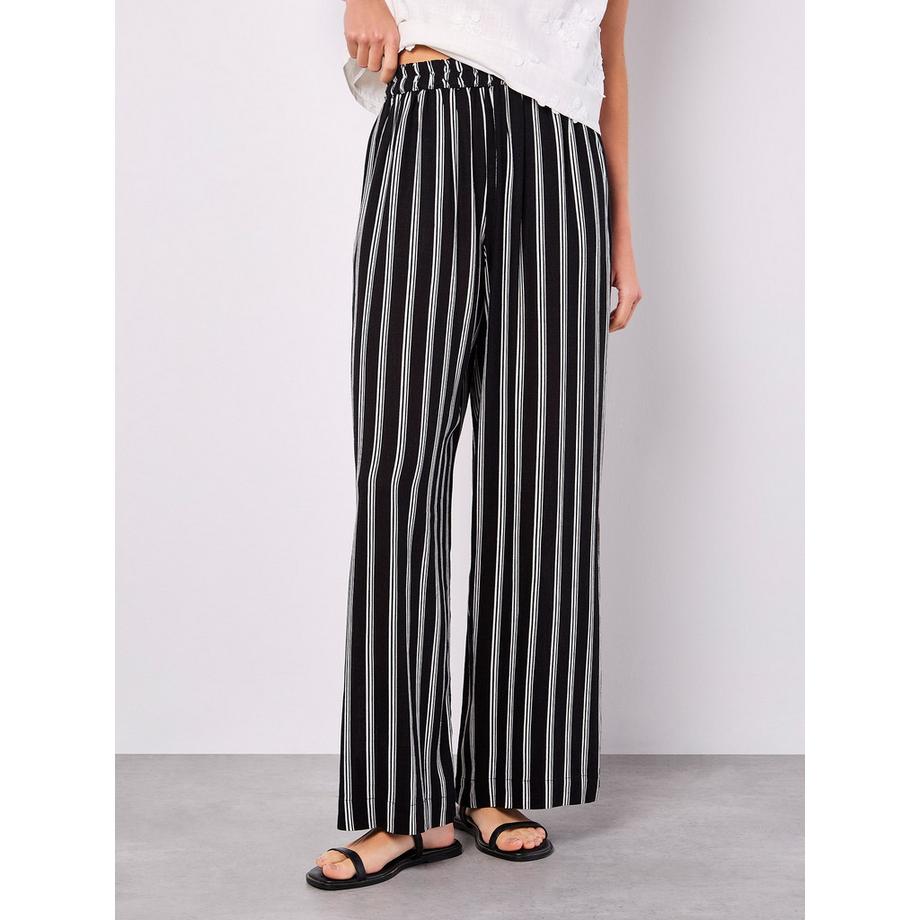 Stripe Wide Leg Trousers