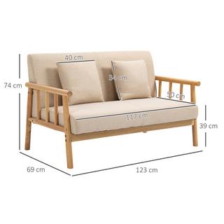 HOMCOM Sofa 2-Sitzer  