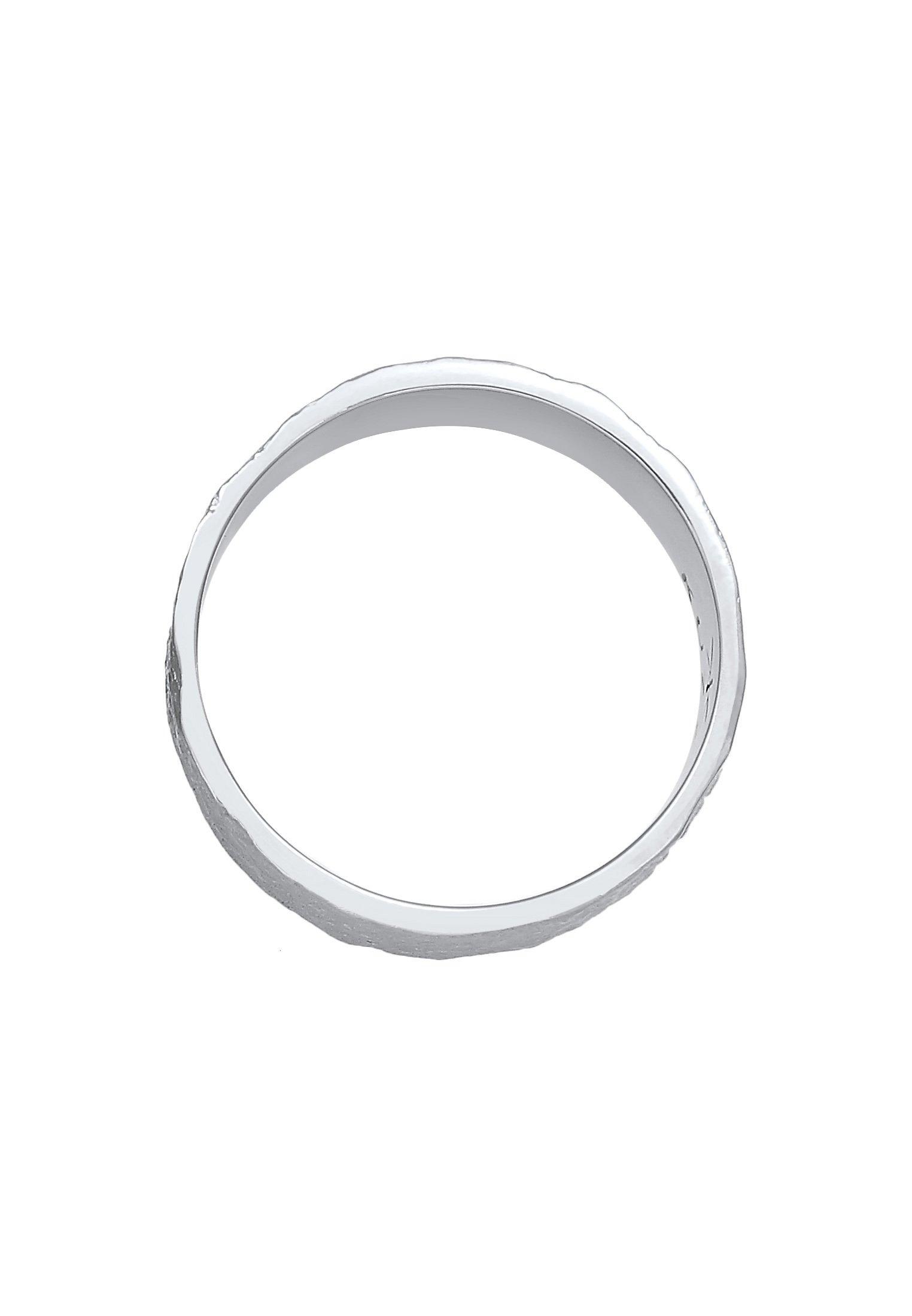 Kuzzoi  Ring  Bandring Organic Struktur 925 Silber 