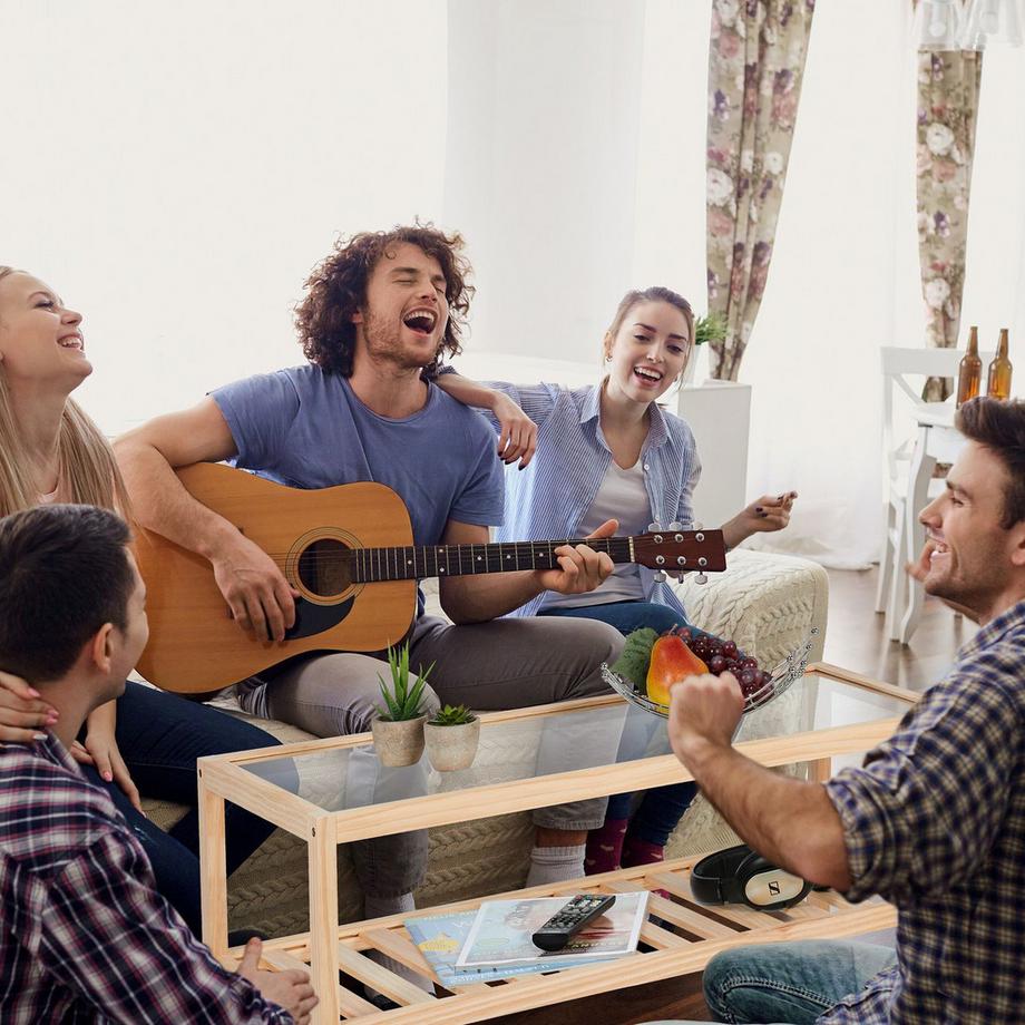 Northix Couchtisch mit Glasplatte  