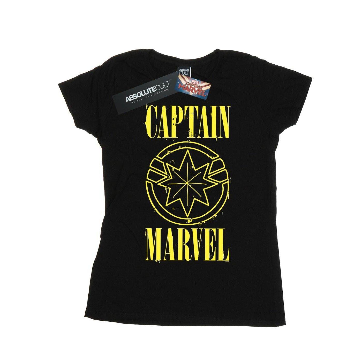 Image of Captain Grunge Logo Tshirt Damen Schwarz M