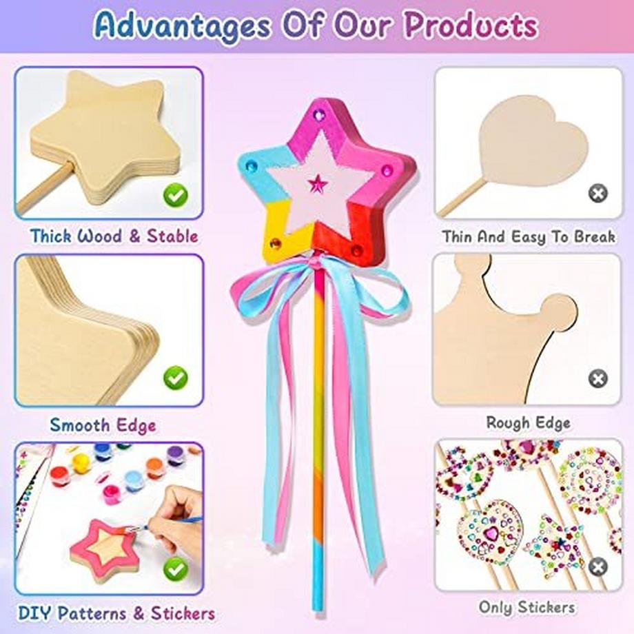 Activity-board  Pieces Princess Wand Craft Prinzessin Zubehör 