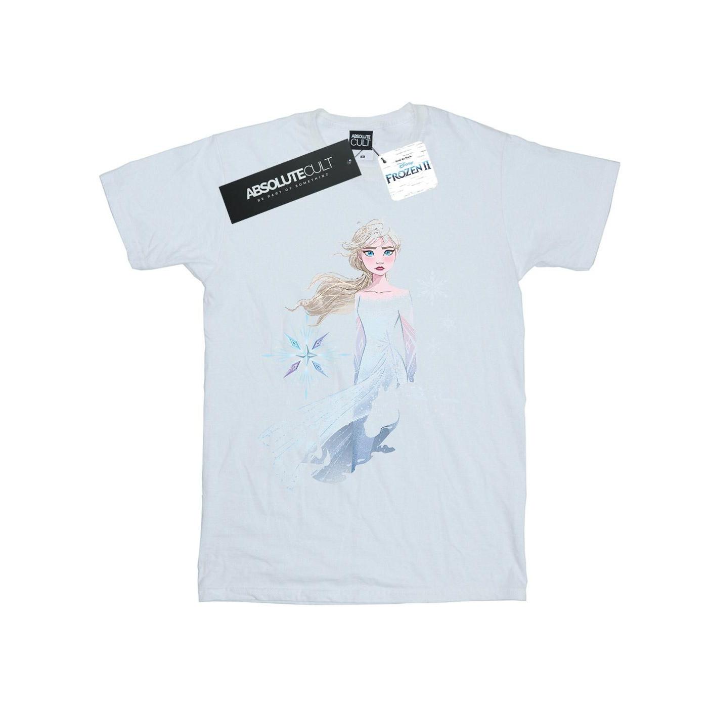 Image of Frozen 2 Elsa Nokk Silhouette Tshirt Herren Weiss 5XL