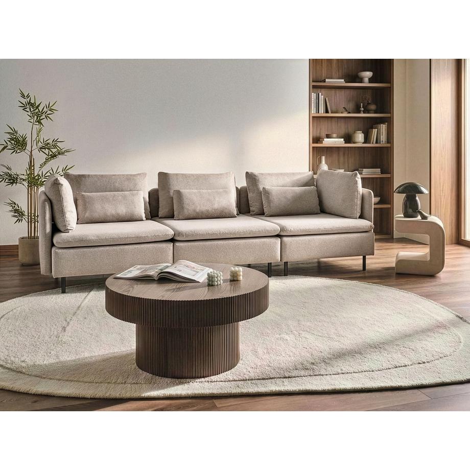 Beliani Canapé 3 places en Tissu  EGERIS  