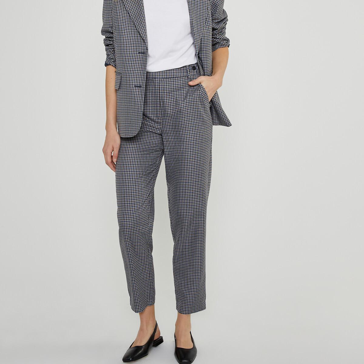 Image of Karierte Slim-fit-hose Damen 50