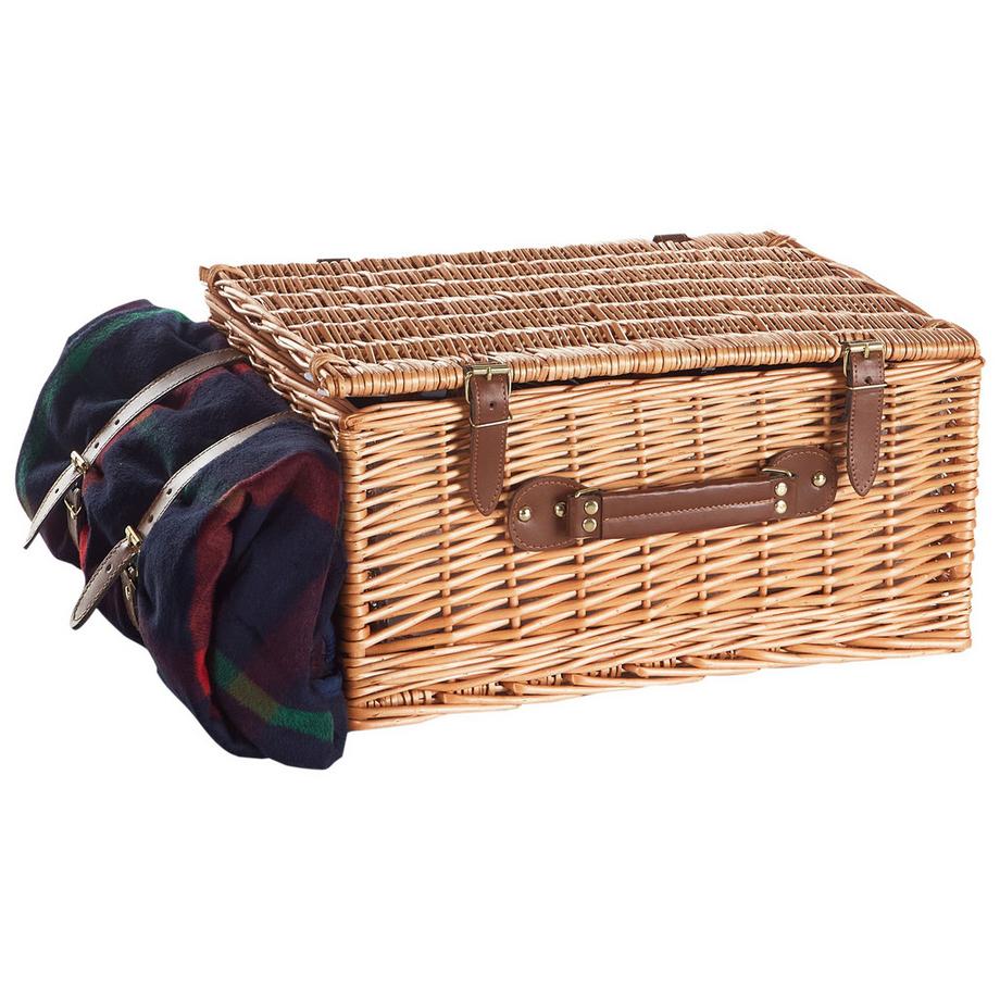 Beliani  Picknickkorb aus Weidenholz Klassisch CREPES 