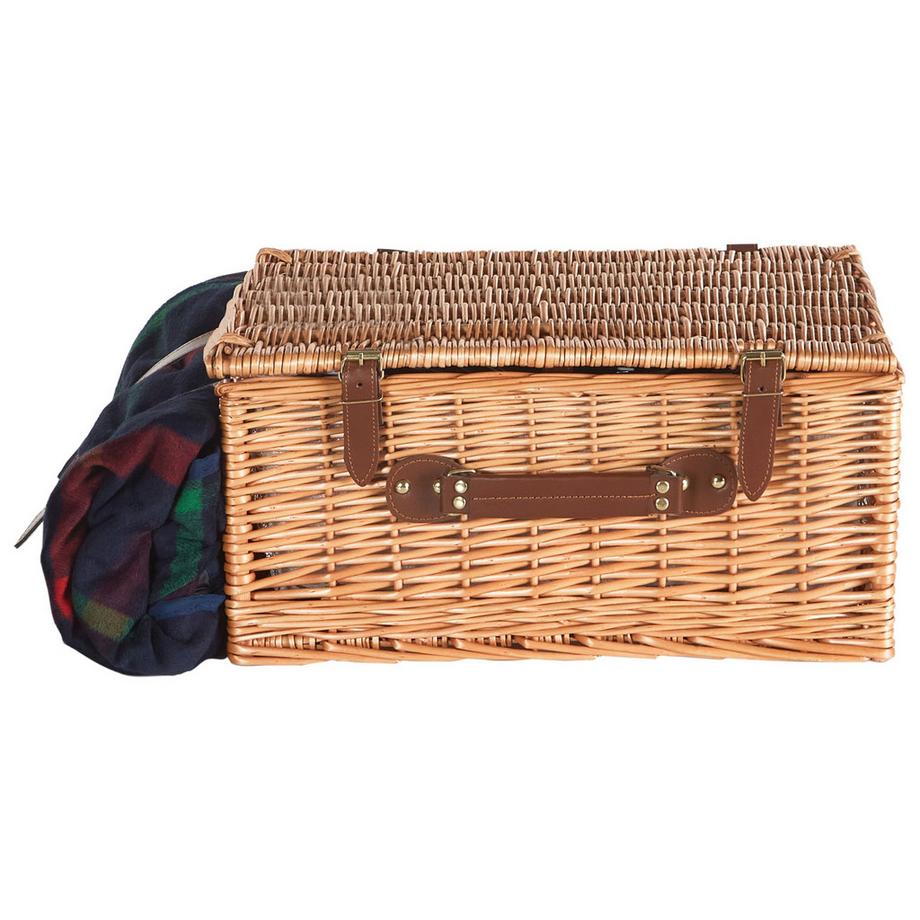 Beliani  Picknickkorb aus Weidenholz Klassisch CREPES 