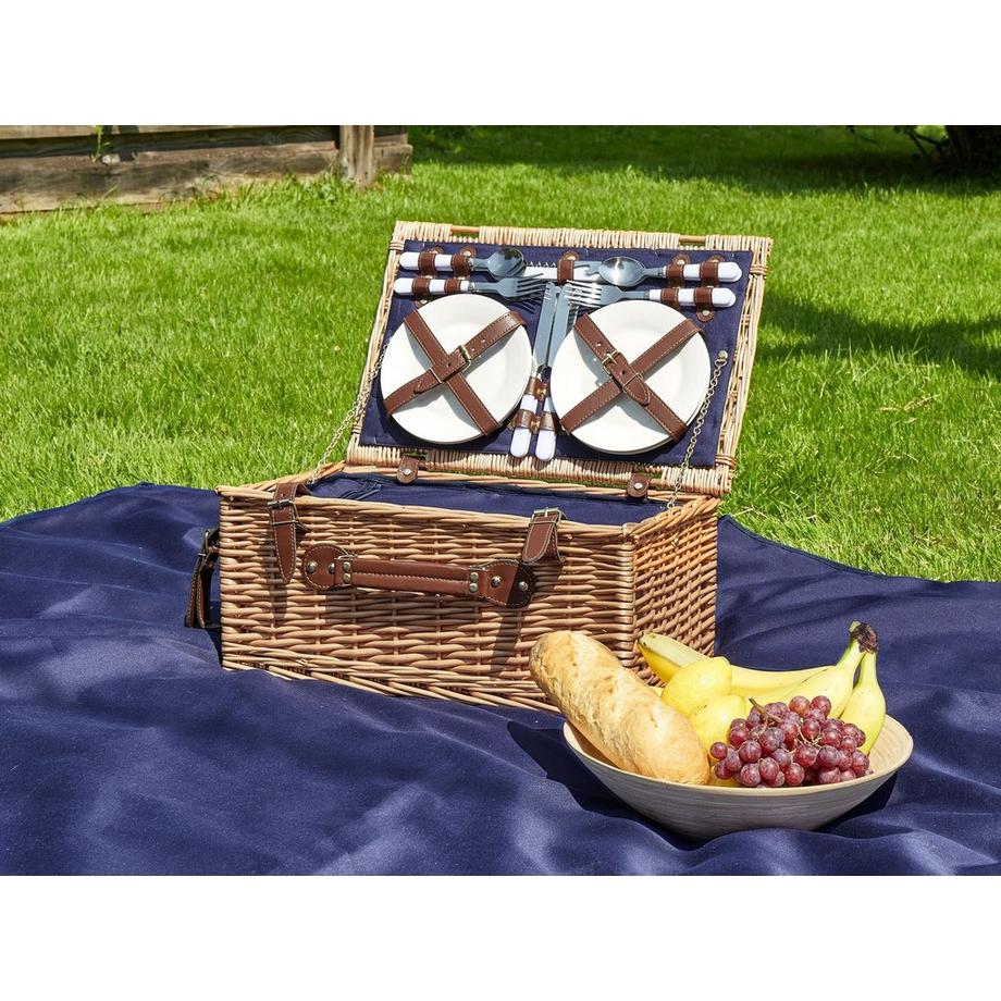 Beliani  Picknickkorb aus Weidenholz Klassisch CREPES 