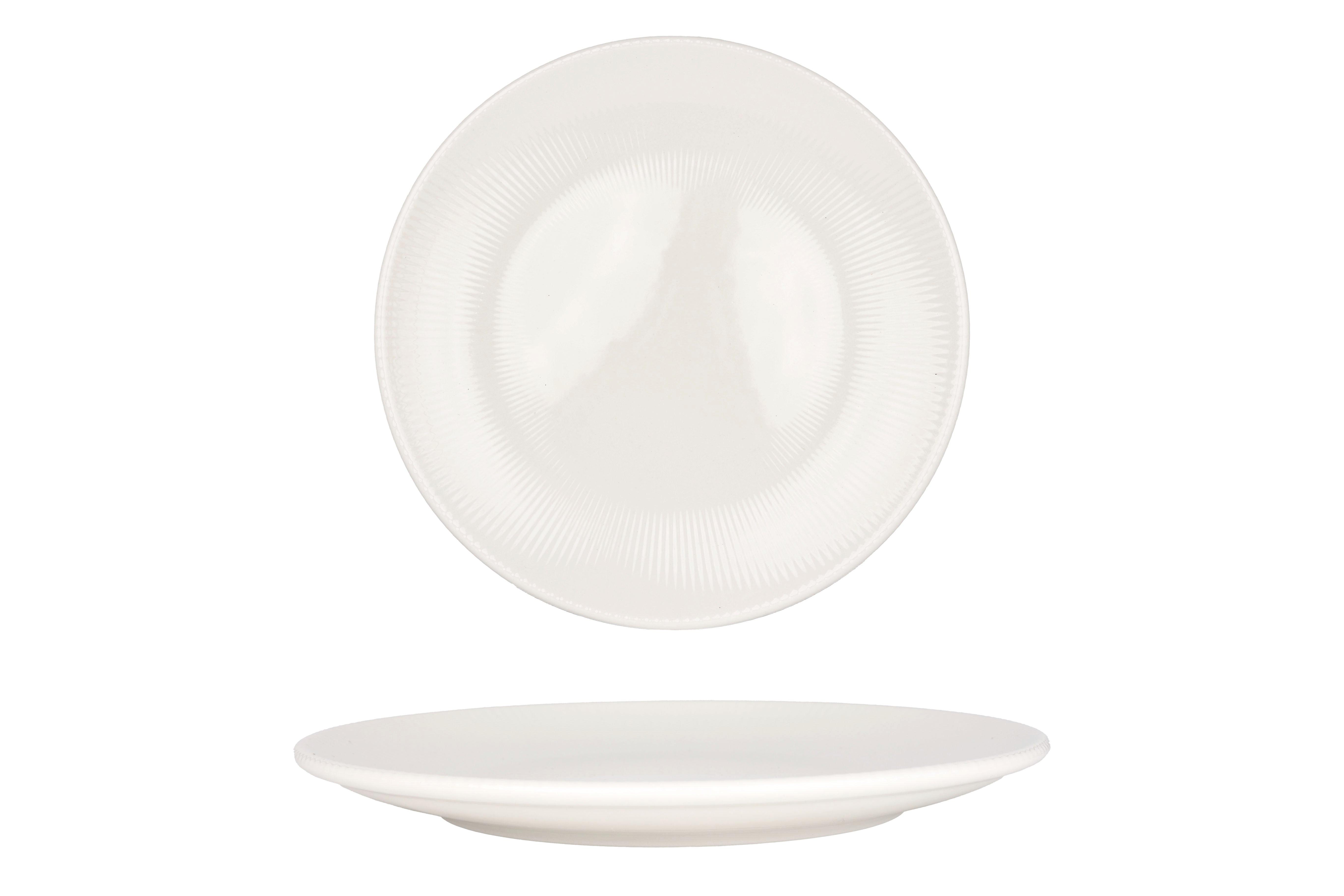 Bonna Assiette à desserts - Iris White -  Porcelaine - lot de 6  