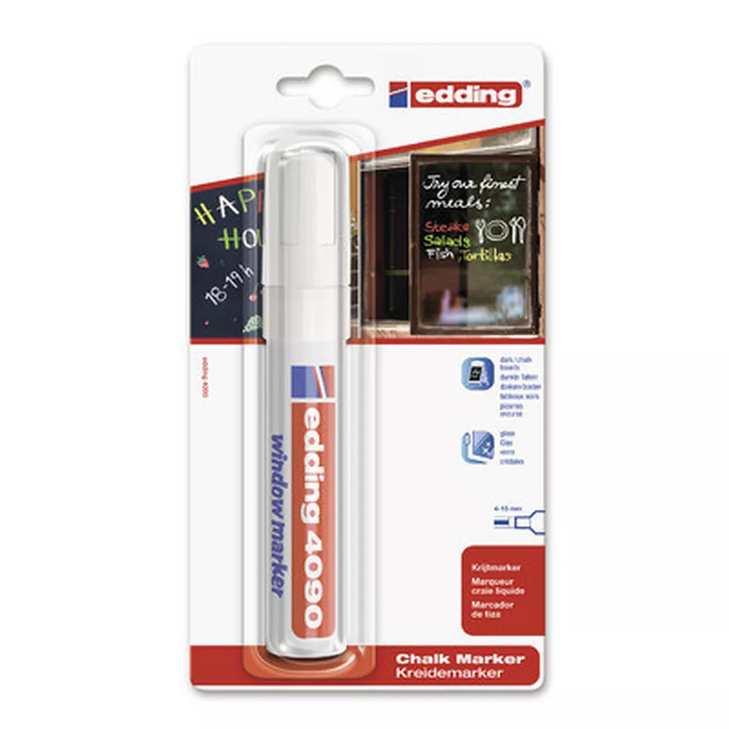 Edding 4-4090-1-1049 Chalk Marker White 4-15 mm