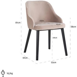 mutoni Chaise Twiggy kaki noir  