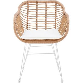 mutoni Fauteuil blanc naturel (série de 2)  