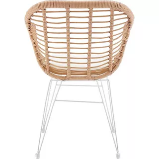 mutoni Fauteuil blanc naturel (série de 2)  