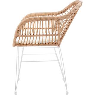 mutoni Fauteuil blanc naturel (série de 2)  