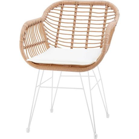 mutoni Fauteuil blanc naturel (série de 2)  