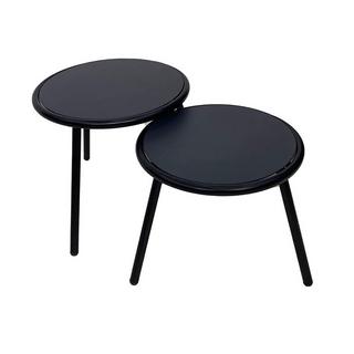 mutoni Table basse de jardin Marisa verre rond 45  