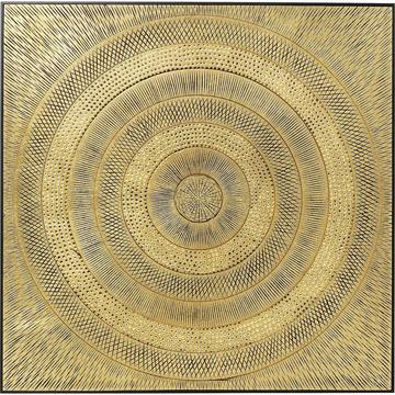 Oggetto quadro Art Circle oro 120x120