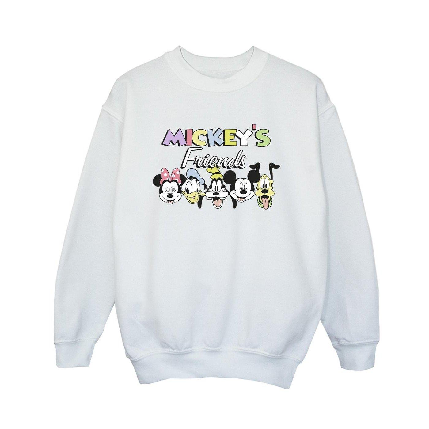 Image of Mickey Mouse And Friends Faces Sweatshirt Unisex Weiss 140/146