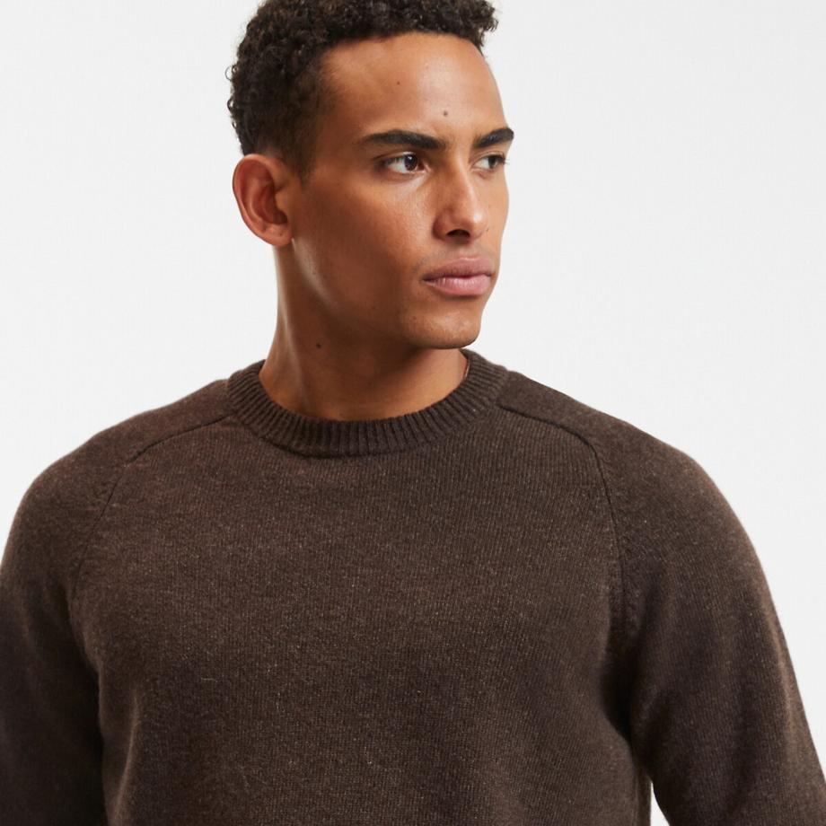 La Redoute Collections Pull col rond en lambswool  
