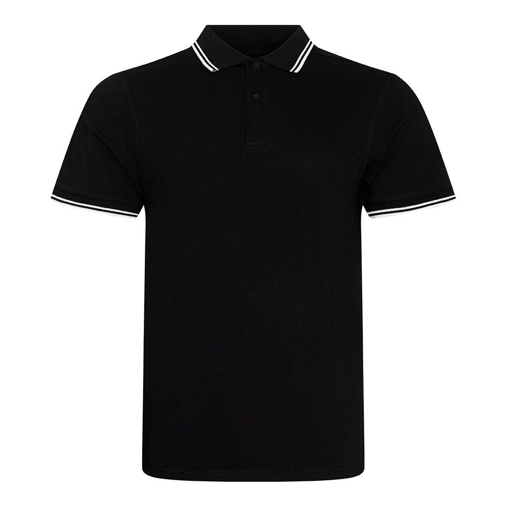 Image of Stretch Tipped Pique Polo Shirt Herren Schwarz XL