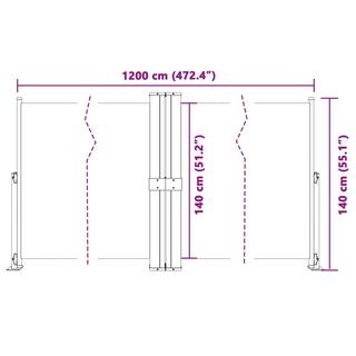 VidaXL tenda da sole laterale  