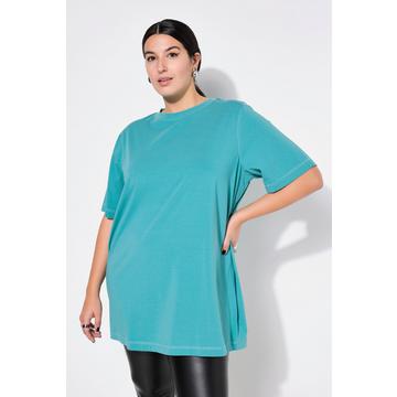 Maglia lunga con scollo a girocollo e mezze maniche