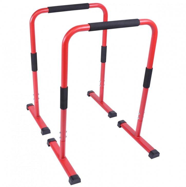 Image of Push Up Stand Dip Barren Unisex Rot Bunt ONE SIZE