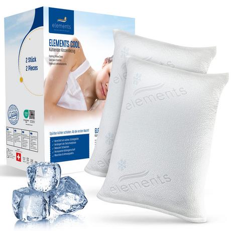 Mara Vital Elements Cool Kühlender Kissenbezug 2er Set Bio GOTS Premium  