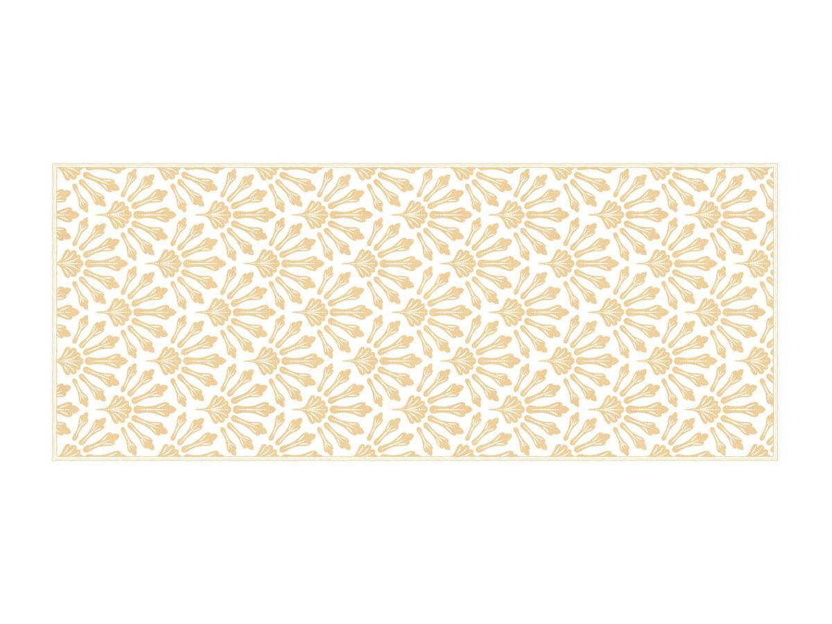 Image of Flurläufer - Vinyl - Art-déco - 66 X 160 Cm - Beige & Weiß - Duchessy Unisex Beige 66X160CM