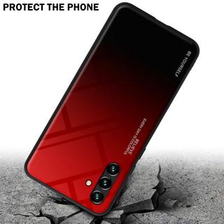 Cadorabo  Housse compatible avec Samsung Galaxy A13 5G - Coque de protection bicolore en silicone TPU et dos en verre trempé 