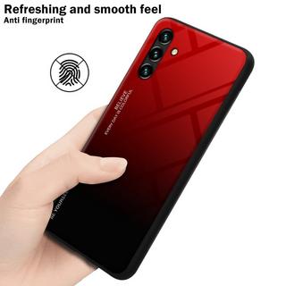 Cadorabo  Housse compatible avec Samsung Galaxy A13 5G - Coque de protection bicolore en silicone TPU et dos en verre trempé 