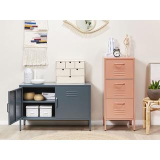 Beliani Armadietto da ufficio en Acciaio Moderno WOSTOK  