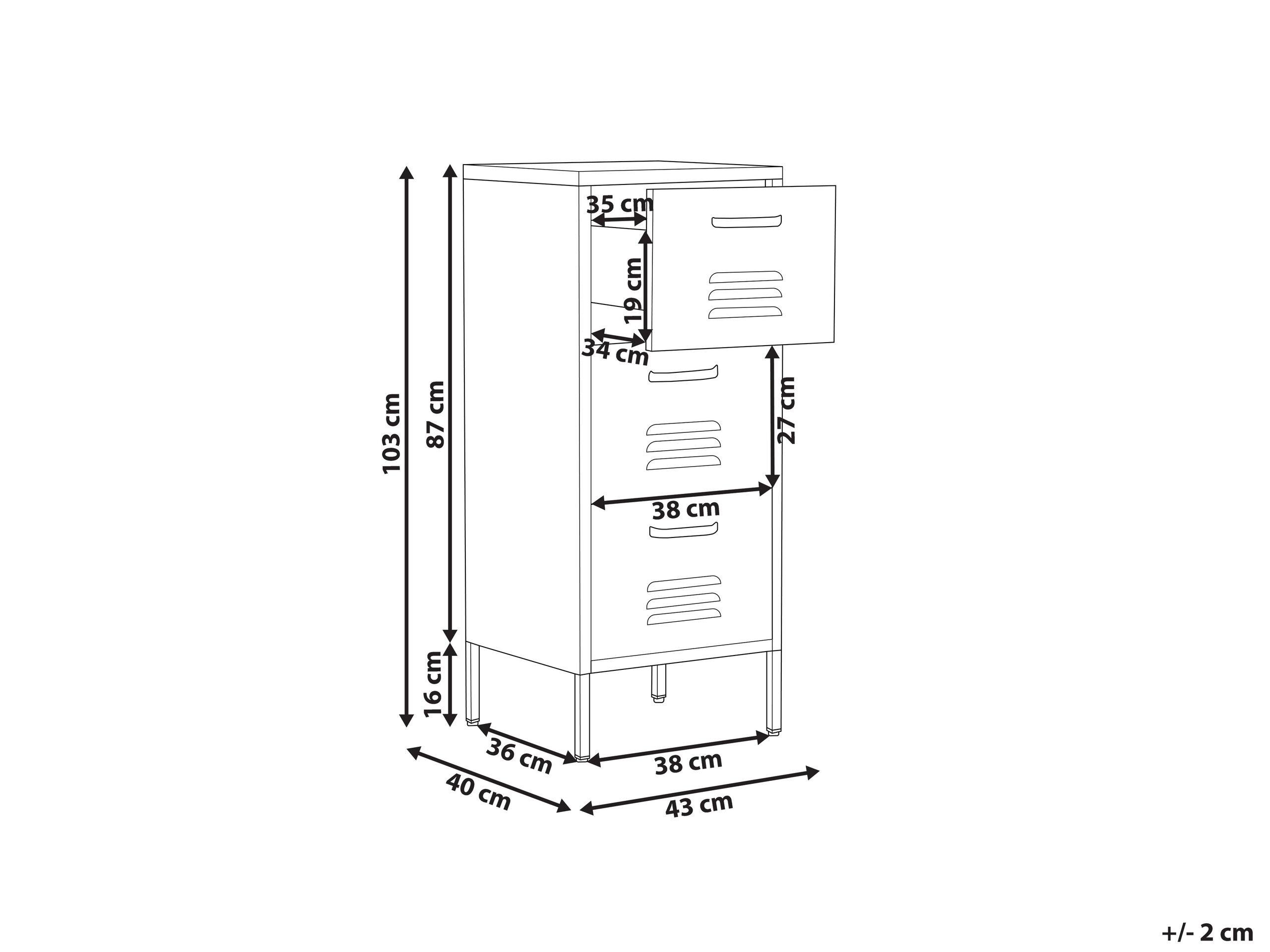 Beliani Meuble de rangement en Acier Moderne WOSTOK  