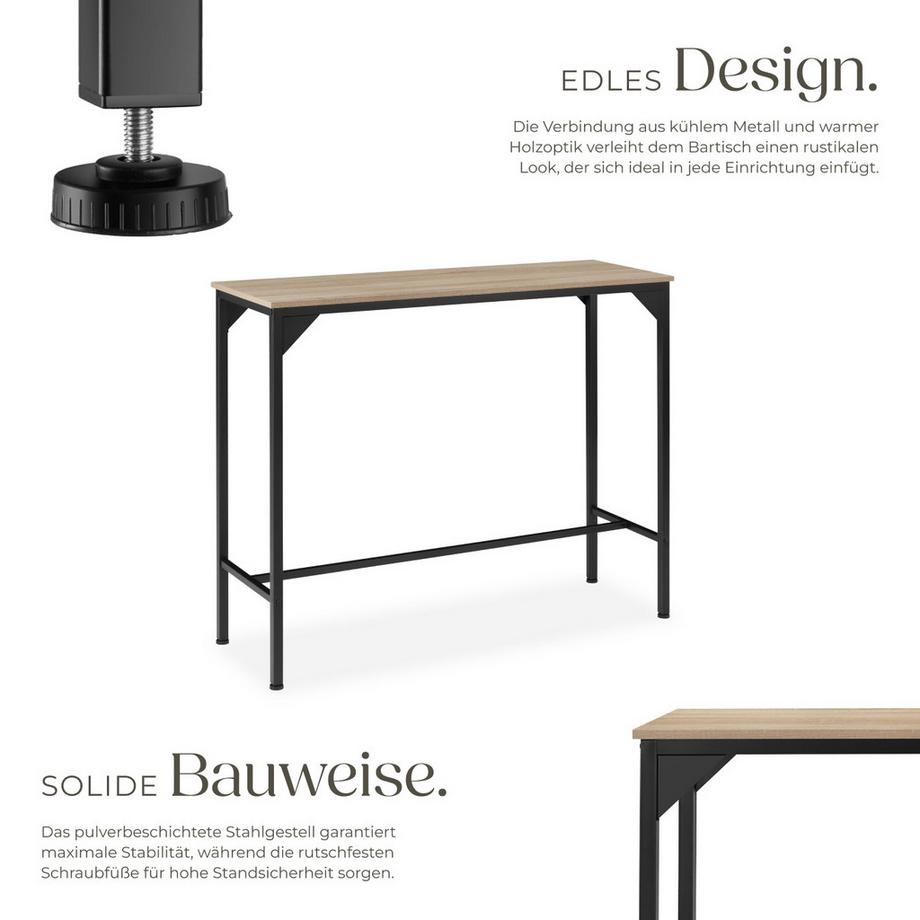 Tectake Bartisch Kerry Industrial Style Holz und Stahl  