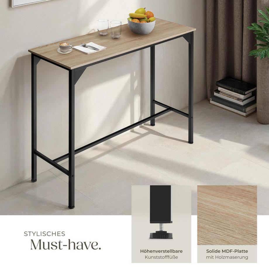 Tectake Bartisch Kerry Industrial Style Holz und Stahl  