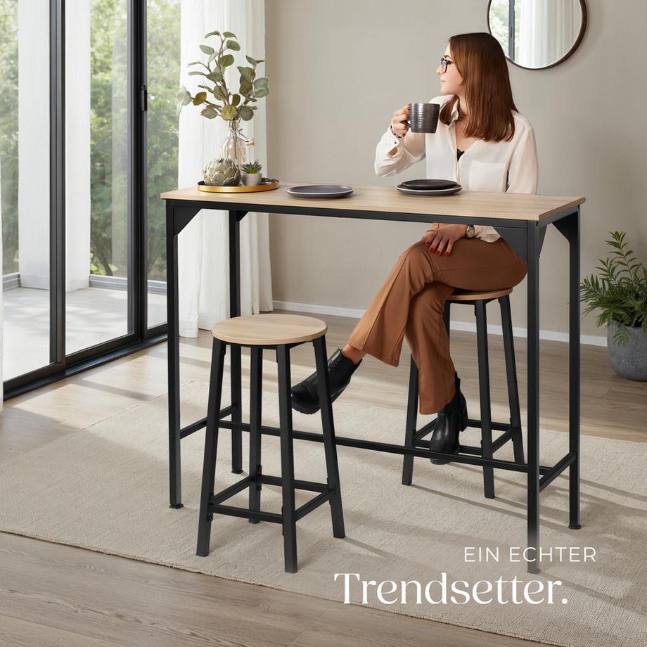 Tectake Bartisch Kerry Industrial Style Holz und Stahl  