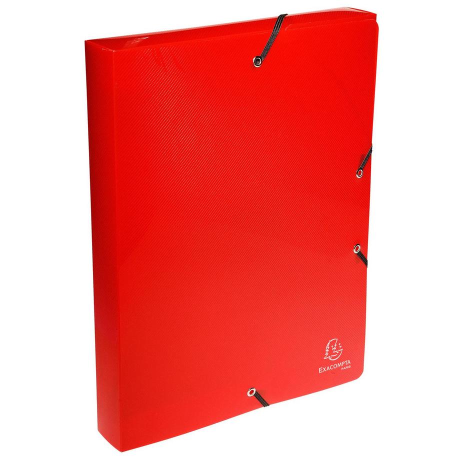 Exacompta Boite de classement Exabox Dos 40mm Polypropylène Crystal Colours - A4 - x 8  