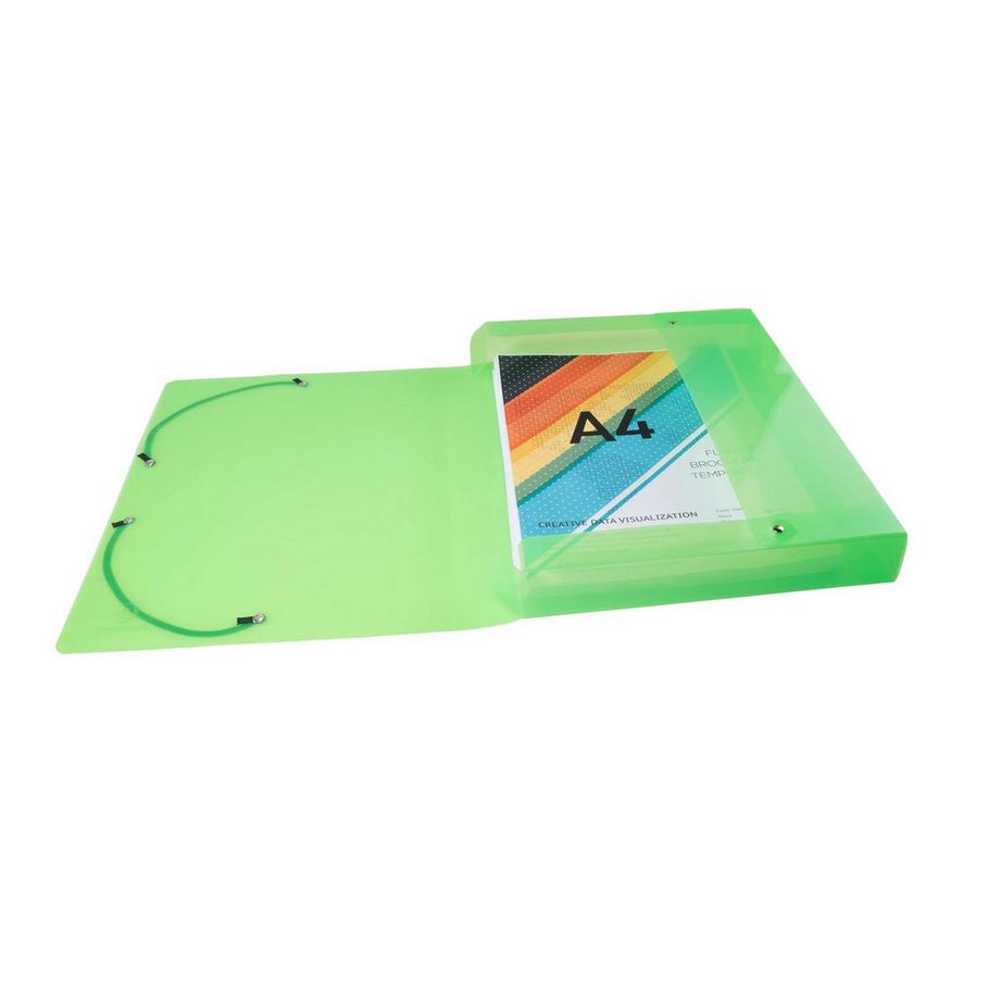 Exacompta Boite de classement Exabox Dos 40mm Polypropylène Crystal Colours - A4 - x 8  