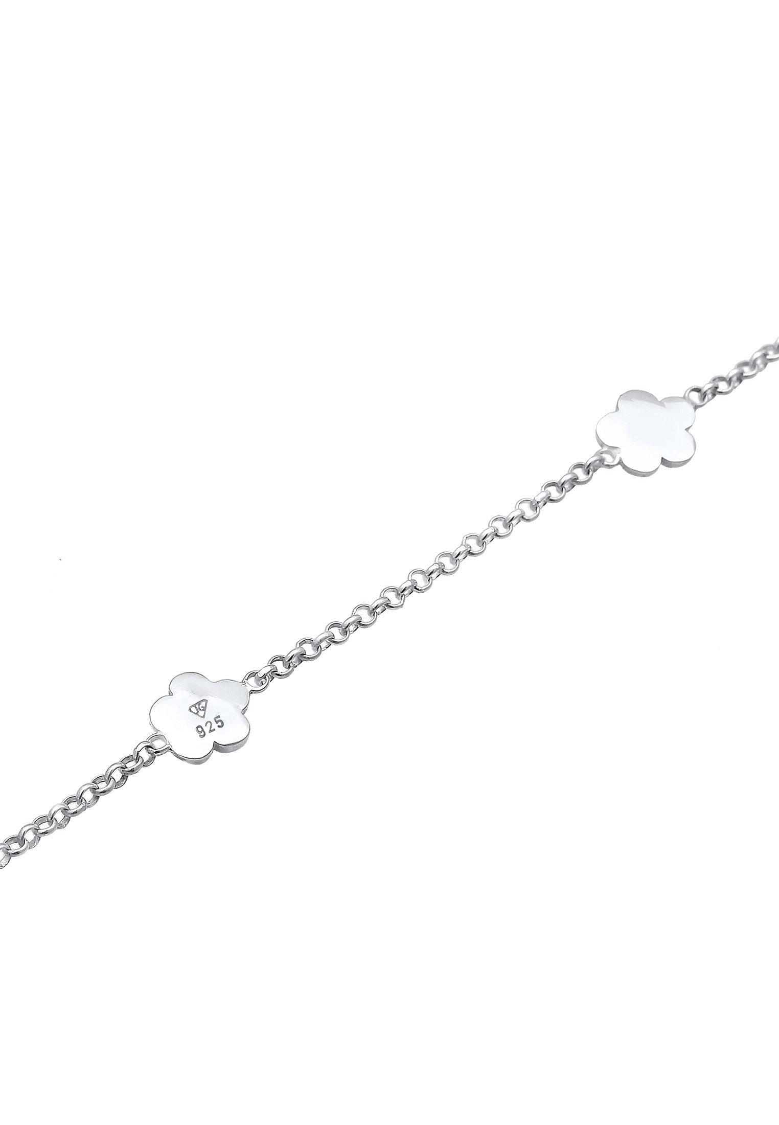 Elli  Bracelet Enfants Fleurs Filigrane Avec Cristaux Rose 