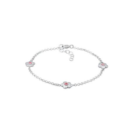 Elli  Bracelet Enfants Fleurs Filigrane Avec Cristaux Rose 