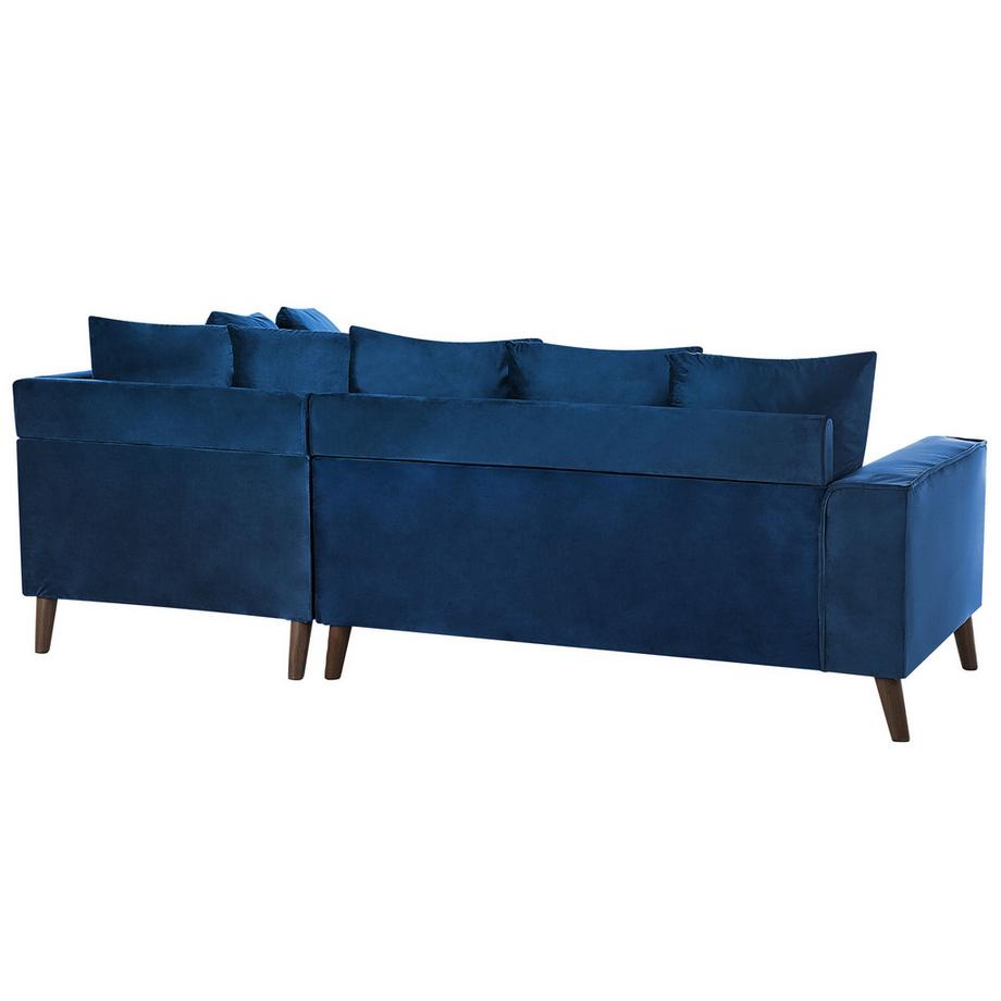 Beliani Ecksofa aus Samtstoff  GRENA  