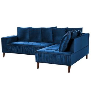 Beliani Ecksofa aus Samtstoff Modern GRENA  