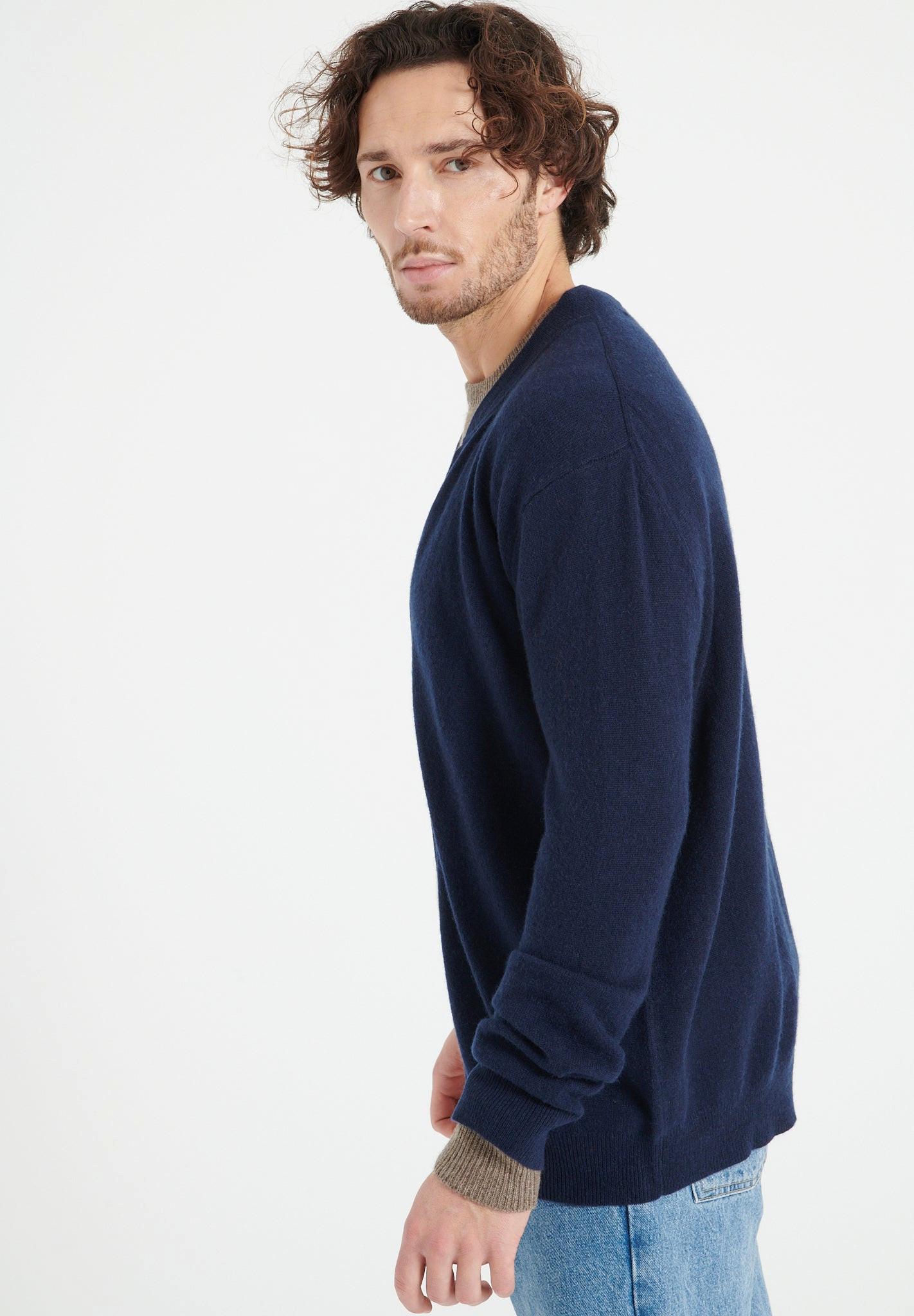 Studio Cashmere8  LUKE 10 Cardigan con collo a bomber - 100% cashmere 